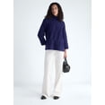 thumbnail image 2 of Free Assembly Women's Cable Knit Mock Neck Sweater, Midweight, Sizes XS-XXL, 2 of 5