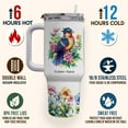thumbnail image 4 of 40oz Personalized Tumbler for Cuckoo Bird Lovers - Stainless Travel Mug with Handle, Straw & Lid - Cute Custom Gift for Girls, Women on Birthday or Christmas, 4 of 6