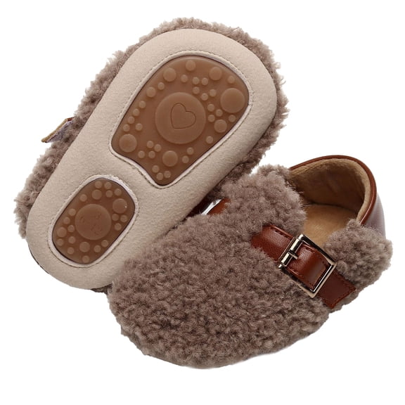 BOBOGOJP Kids Toddler Slippers Boys Girls House Shoes Slip on Sock Slippers Lightweight Winter Indoor Outdoor Walking Shoes Light Yellow for Size 11