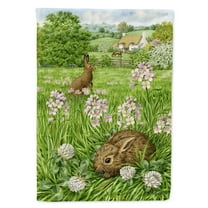 Carolines Treasures ASA2026GF Leveret and Momma Rabbit Flag Garden Size  Small multicolor