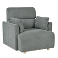 thumbnail image 6 of Modern Oversized Accent Chair with Storage Ottoman in Fabric, Living Room Chair for Relaxation & Style,Dark Gray, 6 of 11