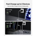 thumbnail image 3 of Cargador de pared Belkin de 45 W dual USB-C con suministro de energía 3.0, 3 of 7