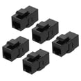 thumbnail image 1 of Lot de 5 Adaptateurs Ethernet Cat 6A, RJ45 Adaptateurs Cat6A Femelle à Femelle, Noir, 1 of 6