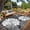 8*10ft-Black and white, variant on Outdoor Rug 9x12 Reversible Modern Floral Patio Rug Waterproof & Washable Outside Carpet, UV Weather Resistant RV Camping Mat, Durable Plastic Outdoor Carpet for Garden Yard, Blue