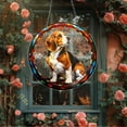 thumbnail image 2 of Beagle STAINED GLASS Sun Catcher Relaxing Wiener Dog Window Hanging Dog Lover Gift Cute Hammock Pet Decor for Home Dog Mom Dog Dad, 2 of 4