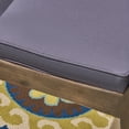 thumbnail image 6 of GDF Studio Nicola Patio Dining Chairs, Acacia Wood and Outdoor Cushions, Gray and Dark Gray, Set of 2, 6 of 7