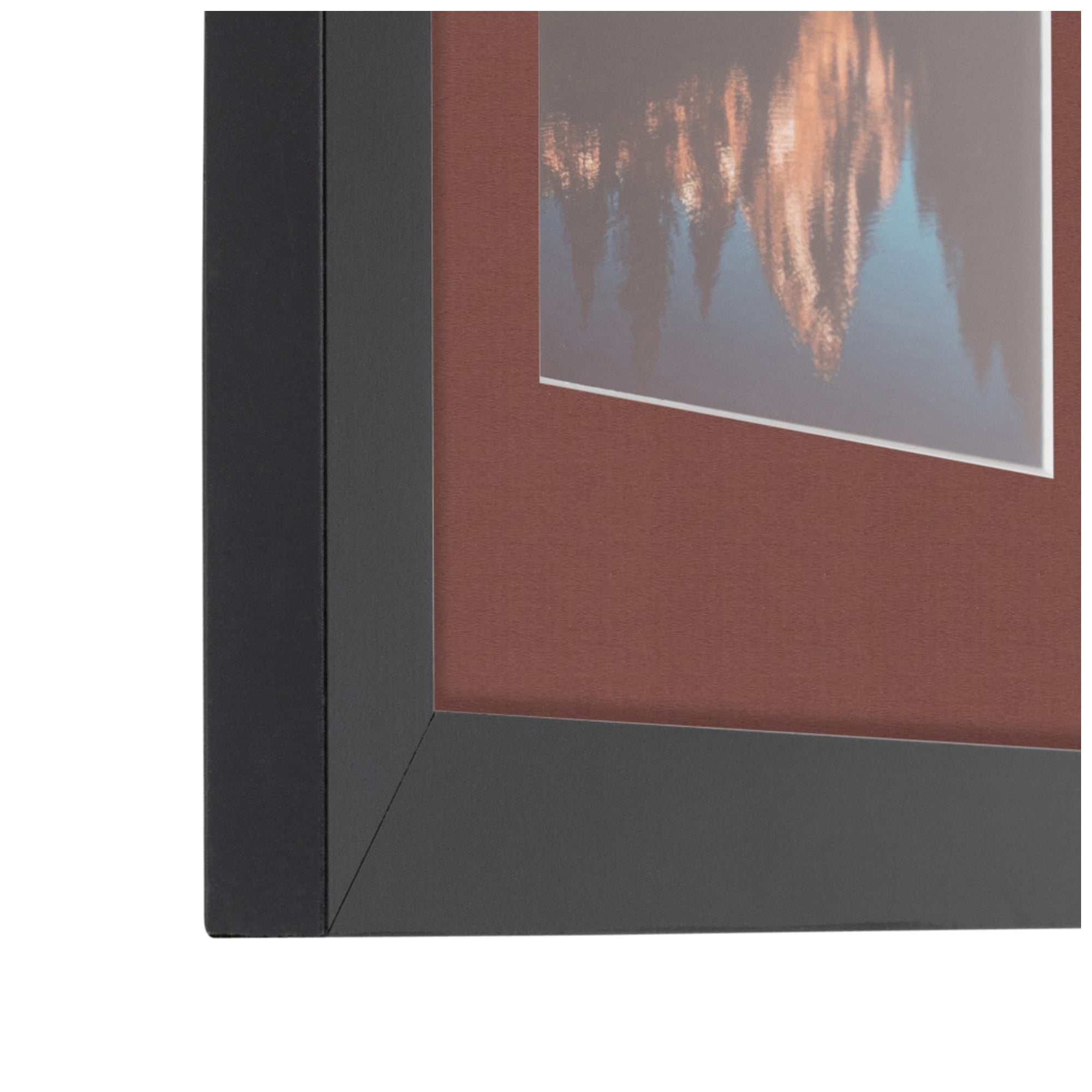 ArtToFrames Collage Photo Picture Frame with 1 - 18x24" Openings, Framed in Black with Brique and Black Mats (CDM-3926-1494)