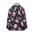 thumbnail image 2 of Pioneer Flower Floral Print Pattern Backpack for School, Cute School Bag with Adjustable Shoulder Straps and Padded Back, 15.3"x11"x7.1", 2 of 4