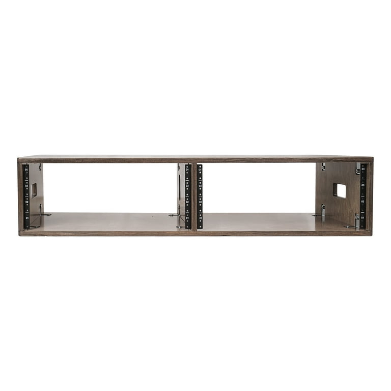 Sound Town DIY 2 x 4U Studio Rack, Plywood, Weathered Gray For