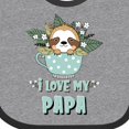 thumbnail image 4 of Inktastic Teacup Raccoon I Love My Papa Boys or Girls Baby Bib, 4 of 4