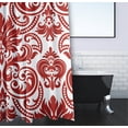 thumbnail image 3 of Simply Daisy 70" W x 73" L Alexys Polyester Shower Curtain, Orange-Red [1 Ct], 3 of 5