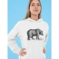thumbnail image 2 of Brown Bear Pencil Drawing Hoodie Women -Image by Shutterstock, Female XX-Large, 2 of 4