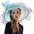 thumbnail image 2 of Women Organza Hats Two Wear Ways,Hat Flower Can Be Used As a Headwear, 2 of 4