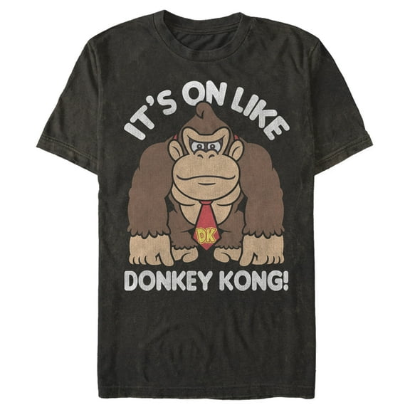 Men's Nintendo Donkey Kong Fist Pump Graphic Tee Black Large