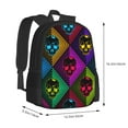thumbnail image 3 of XMXT Travel Laptop Backpack for School Work, Multicolor Skull Print Large Capacity Bookbag Travel Bag Backpacks for Women Men, 3 of 9