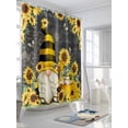 thumbnail image 3 of Fsddascl Yellow Sunflower Shower Curtain Set - 72" x 78" Washable Bathtub Curtain with 12 Hooks, Farmhouse Vintage Bees Gnomes Waterproof Fabric Stall Shower Curtains for Bathroom/Bathtub Décor, 3 of 6