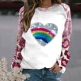 thumbnail image 2 of Busydd Valentine Sweatshirts for Women Trendy Long Sleeve Round Neck Love Heart Sweatshirt Casual Lightweight Pullover Tops Holiday Valentines Day Gifts, 2 of 4