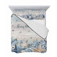 thumbnail image 7 of Quilts Twin-XL Size Bedding Set, Navy Blue Starfish Coastal Lightweight Quilted Comforter, Vintage Nautical Summer Coral Shell Soft Bedspread Coverlet with Pillow Covers for All Season, 68" x 98", 7 of 7