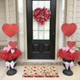 thumbnail image 2 of Valentines Day Door Mat Rug, Red Love Beige 17x29 inch Welcome Decorative Front Doormat Indoor Outdoor Non Slip Rubber Backing Seasonal Anniversary Wedding Entryway Kitchen Floor Decoration, 2 of 6