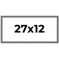 27x12 Frame Blue Kingsley Pewter Solid Wood Picture Frame Width 0.75 Inches |Interior Depth 0.5