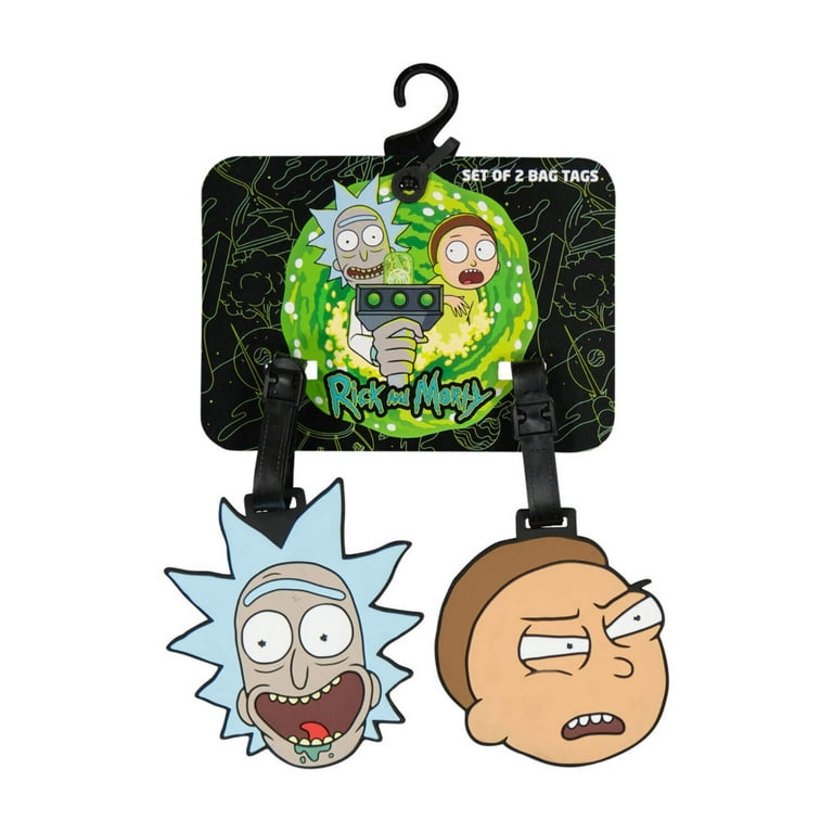 Rick and Morty 2-Piece Suitcase ID Tag Set with Adjustable Straps