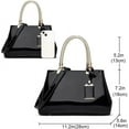 thumbnail image 2 of GZhLonKiMa Patent Leather Handbags and Purses for Women Evening Bags Satchel Handbag Top Handel Bag Ladies Shoulder Crossbody Bag, 2 of 4