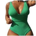 thumbnail image 1 of MKLEKYY Traje De Baño Mujer Women'S Solid Color Summer Beach Swimsuit Swimsuit, 1 of 6