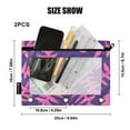 thumbnail image 3 of Fish Bone 2 Pack Pencil Pouch for 3 Ring Binder Smooth Zipper Folders with Pockets Clear Window Pencil Case, 3 of 6