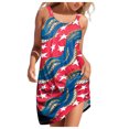 thumbnail image 3 of WILLBEST Robe avec S Femmes Robe d'Été de Plage Sans Manches Imprimée Décontractée Bord de Mer Mini Robe, 3 of 5