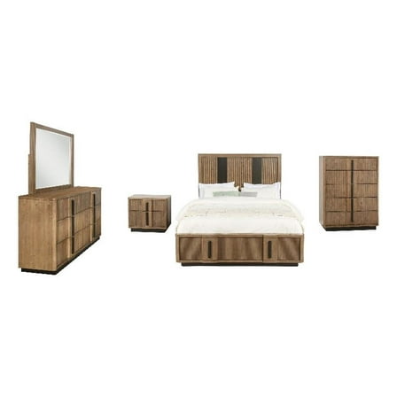 Terrace 5-piece Queen Bedroom Set Ash Brown