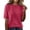 Hot Pink, variant on Duoif Womens Tops Women'S Short Sleeve Pullover Fashion Crew Neck Knitted Shirt Elegant Lightweight Short Sleeve Spring Summer Beige L
