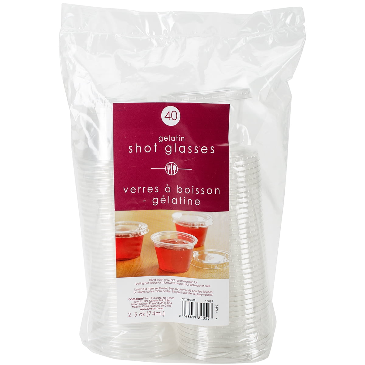 Plastic Gelatin Shot Glasses W/Lids 2.5Oz 40/Pkg Walmart Canada