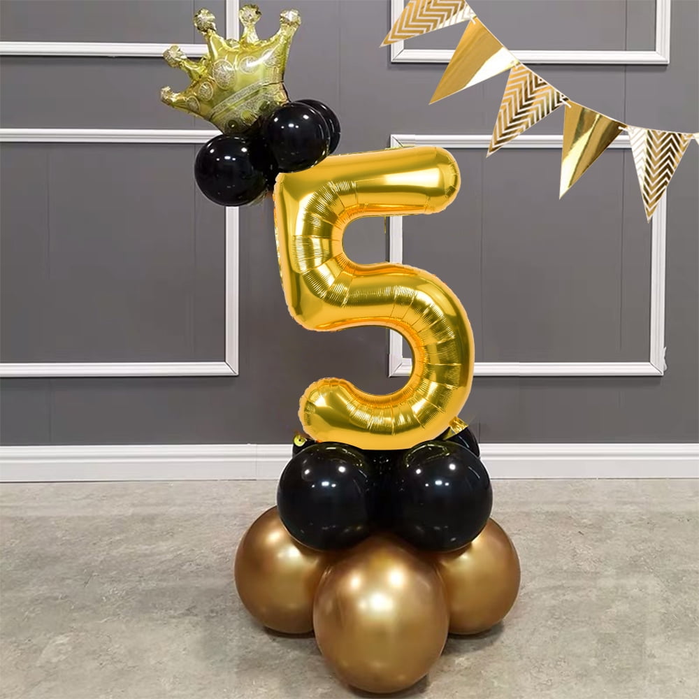 40 Inch Gold Large Numbers Balloon 0-9(Zero-Nine) Birthday Party Decorations,Foil Mylar Big Number Balloon Digital 0 for Birthday Party,Wedding, Bridal Shower Engagement Photo Shoot, Anniversary