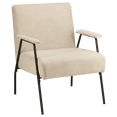 thumbnail image 1 of Chaise d'appoint en tissu et en métal, 1 of 7