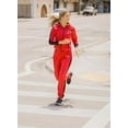thumbnail image 4 of JuicyTrendz 2 Piece Tracksuits For Women Jogging Casual Sweatsuits Jogger Outfit Long Sleeve with Pocket Red XL, 4 of 5
