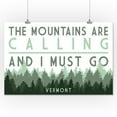 thumbnail image 3 of Vermont, The Mountains Are Calling, Pine Trees (16x24 Giclee Gallery Art Print, Vivid Textured Wall Decor), 3 of 3