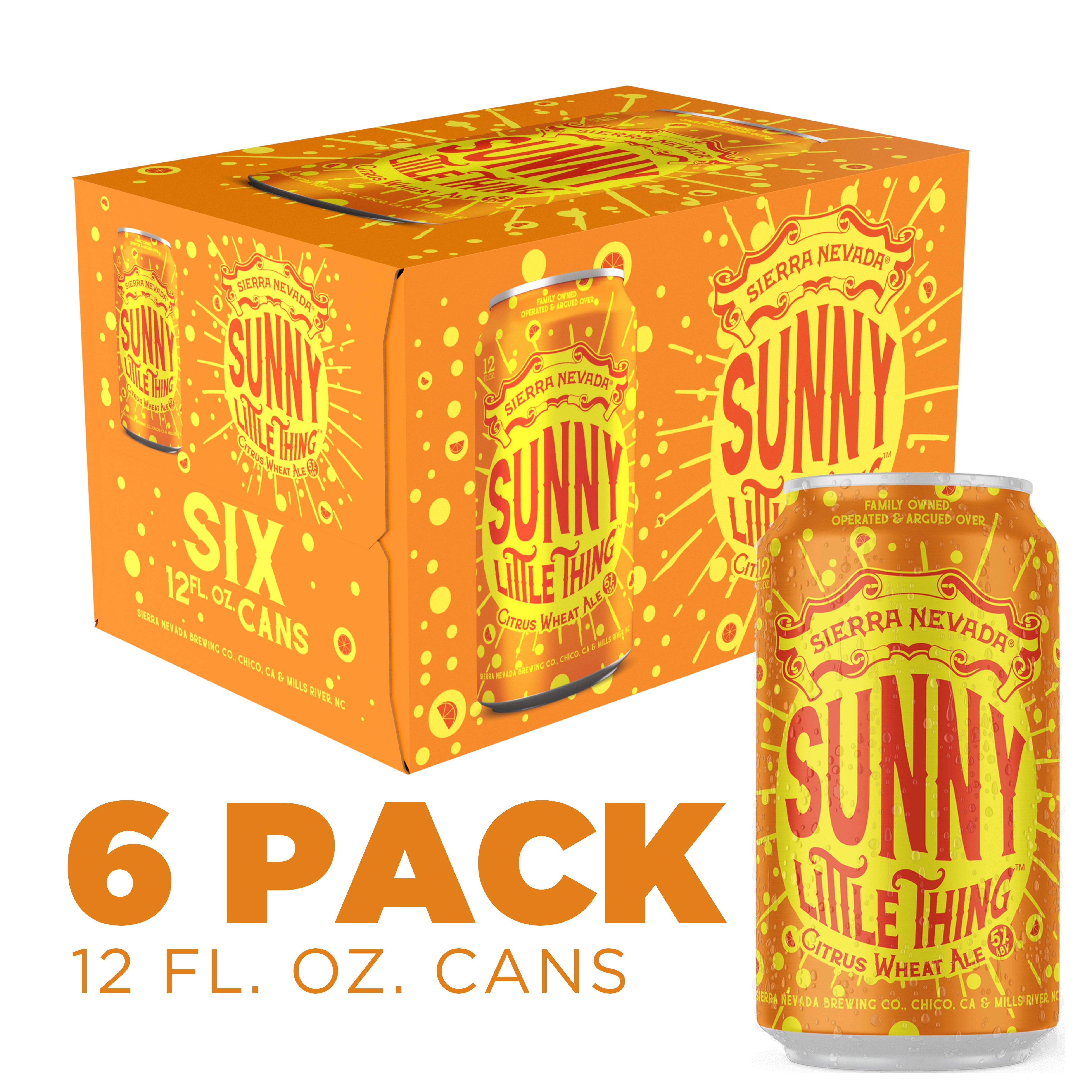 Sierra Nevada Sunny Little Thing Citrus Wheat Ale Craft Beer, 6