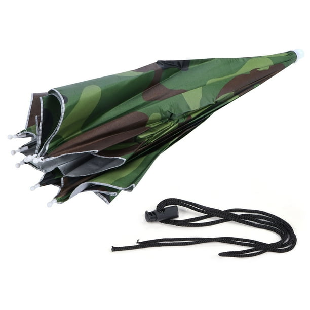 Sombrero de paraguas, sombrero de paraguas plegable, accesorio de pesca portátil, gorro de lluvia para pesca, artesanía superior