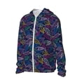 thumbnail image 2 of KLL Cute Line Fish Print Men's Women’s UPF 50+ Sun Protection Outdoor Hoodie Jacket Long Sleeve Fishing Hiking Performance Shirt-3X-Large, 2 of 6