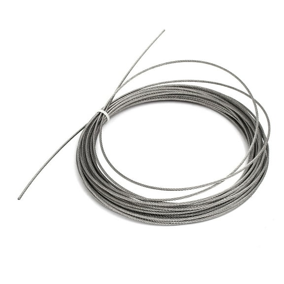 Unique Bargains 10M Length 1.5mm Dia 304 Stainless Steel Flexible Steel Wire Cable Silver Tone