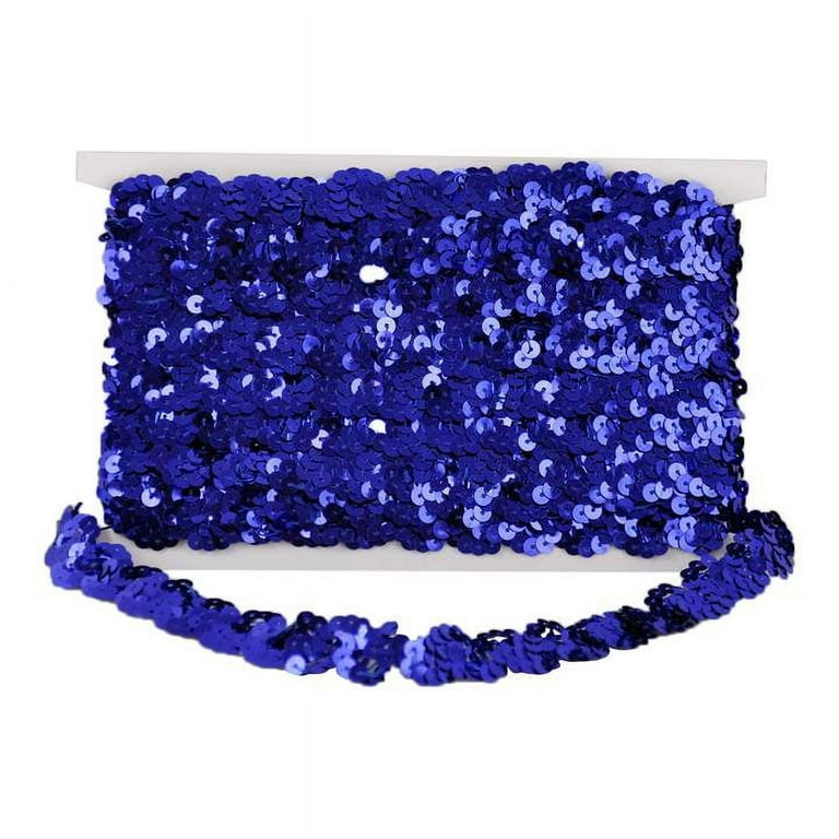 Threadart Stretch Sequin Trim Roll - 1 Wide 11yd Length - Royal Blue -  Available in 18 Colors - 2 Widths