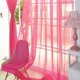 thumbnail image 2 of Cortina de tul Bewildely Color puro para puerta y ventana Panel transparente Rosa roja 100*270cm, 2 of 6