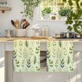 thumbnail image 4 of Sage Green Leaves Kitchen Towels Set of 1, Summer Botanical Farmhouse Leaf Absorbent Dish Towels for Kitchen, Microfiber Hand Towel, Quick Drying Tea Towel for Cleaning Decorative Dishcloths, 4 of 7