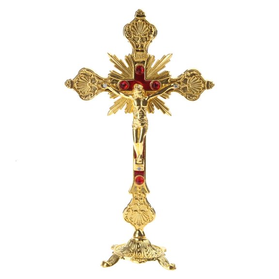 WINDLAND Religious Crucifix Jesus Christ for Cross Statue Desk Decor with Accurate Cut Fancy Gift for Men Women Religion Faith Pe