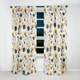 thumbnail image 2 of Designart "Nordic Floral Elegance In Yellow" Floral Blackout Curtain Single Panel, 2 of 4