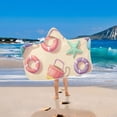 thumbnail image 2 of Yayeee Kids Hooded Towels Toddler Soft Absorbent Beach Bathing Wrap 50" x 23.5", Beach Toys Pattern, 2 of 5