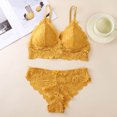 thumbnail image 2 of Levmjia Women's Lingerie Set Lace Bralette and Thong V-Neck Solid Color Adjustable Straps Comfortable Sleepwear Relax Home Daily Wear, 2 of 5