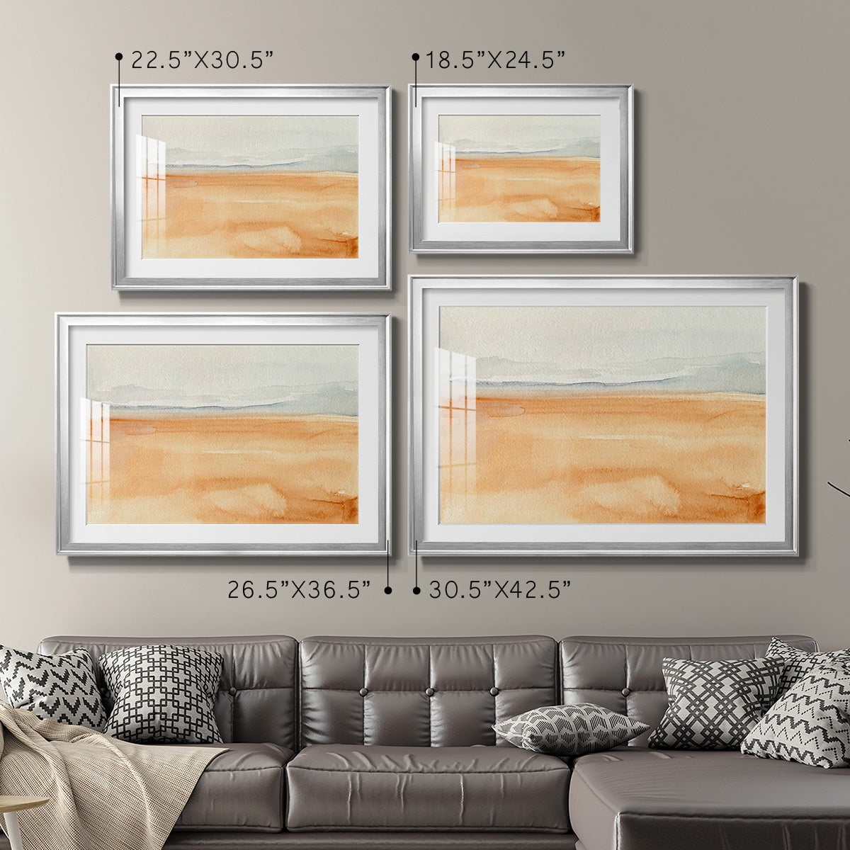 Ash Blue Horizon I Premium Framed Print - Ready to Hang
