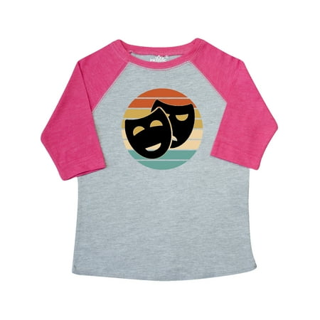 

Inktastic Theater Masks Acting Gift Retro Sunset Gift Toddler Boy or Toddler Girl T-Shirt
