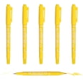 thumbnail image 1 of Uxcell Twin Tip Permanent Markers, 6 Pack Yellow Fine and Ultra Fine Point Colored Makers Quick Drying Coloring Pen for Writing Drawing on Wood Plastic Metal Glass Stone, 1 of 6